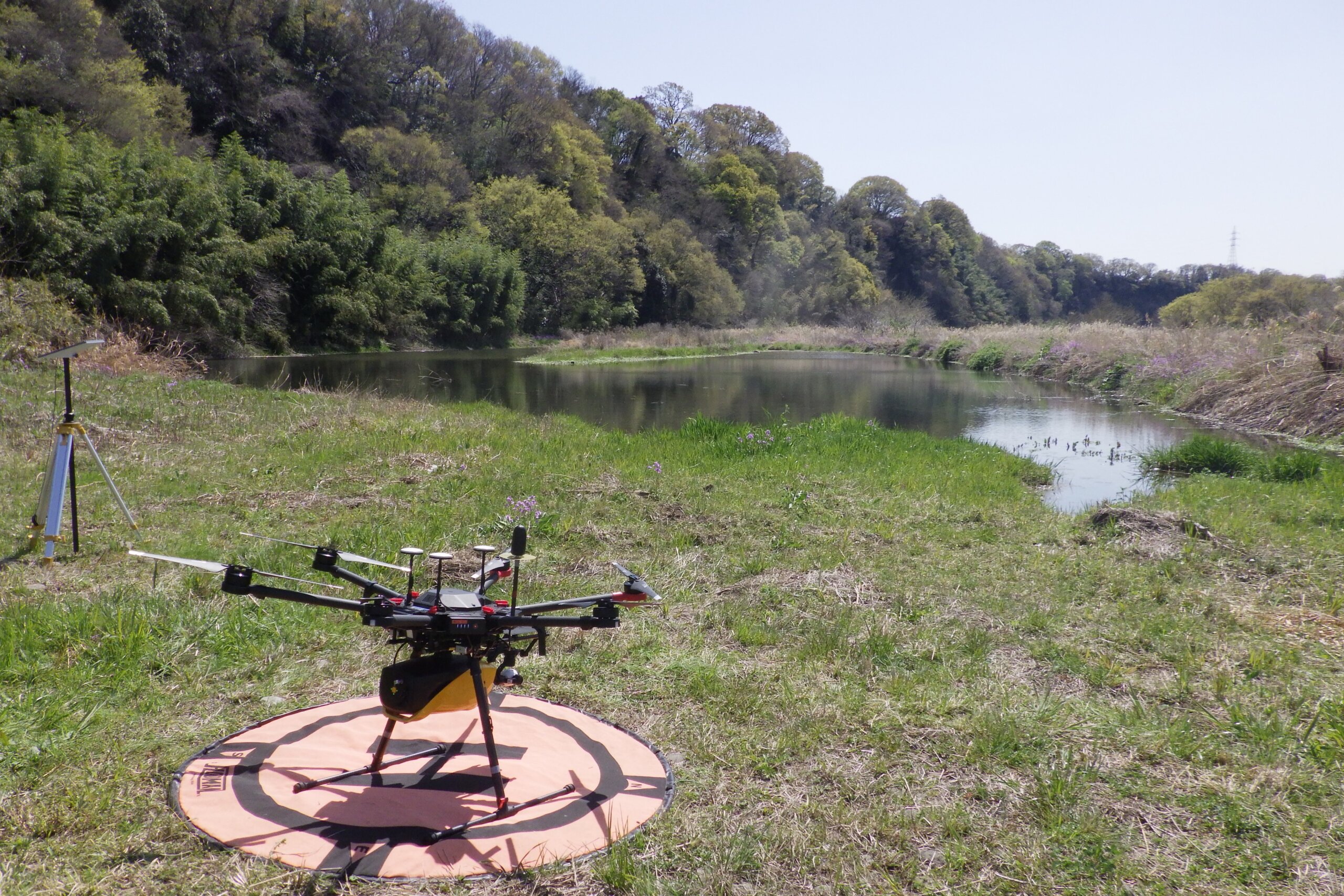 UAVグリーンレーザ計測の様子